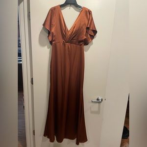 Rust Bridesmaid Dress (Revelry)